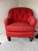 Heerlijk zittende rode fauteuil, Huis en Inrichting, Fauteuils, Ophalen, 75 tot 100 cm, Stof, 75 tot 100 cm