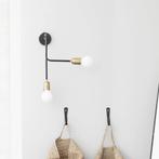 House Doctor Molecular industriële wandlamp, zwart-messing, Ophalen of Verzenden, Onbekend, House Doctor, Metaal
