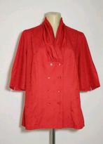 Rode haute couture blouse van Paul Schulten, Verzenden, Zo goed als nieuw, Maat 42/44 (L), Rood