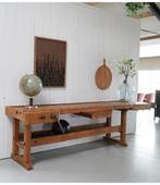 Werkbank, Houten werkbank, Dressoir, Industrieel, Wandmeubel, Ophalen of Verzenden