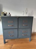 Industriele originele archiefkast ladekast incl slot grijs, Ophalen, Zo goed als nieuw