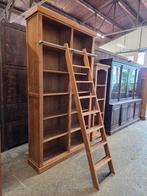 Prachtige teakhouten boekenkast / bibliotheekkast / wandkast, Huis en Inrichting, Kasten | Boekenkasten, Ophalen, Met plank(en)
