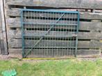 Ijzeren poort groen met schuifsluiting, Tuin en Terras, Tuinhekken en Hekwerk, Met poort, Gebruikt, IJzer, Spijlenhekwerk