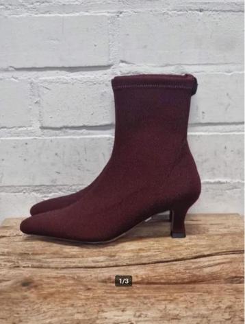 Pedro Miralles - Bordeauxrode sockboots maat 39 - Nieuw €120 beschikbaar voor biedingen