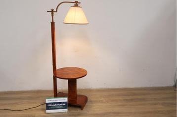 Art Deco Wortelnotenhouten Vloerlamp beschikbaar voor biedingen