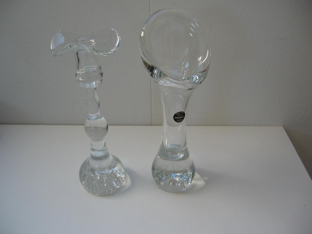 2 unieke handmade kristal objekten samen €20.00 Pfeiffer., Antiek en Kunst, Antiek | Glas en Kristal, Ophalen of Verzenden
