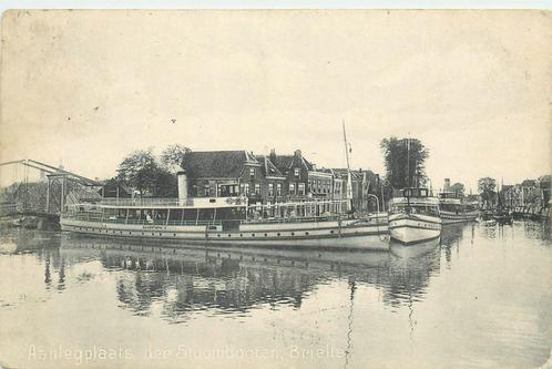 (701-259-011) Brielle Aanlegplaats Stoombooten, Verzamelen, Ansichtkaarten | Nederland, Zuid-Holland, Verzenden