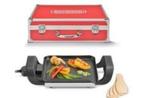 Bourgini Travel Multiplate / Bakplaat (ideaal voor camping), Ophalen of Verzenden, Zo goed als nieuw