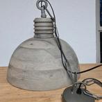 Stoere grote hanglamp massief vergrijsd mangohout, Huis en Inrichting, Lampen | Hanglampen, Minder dan 50 cm, Ophalen of Verzenden