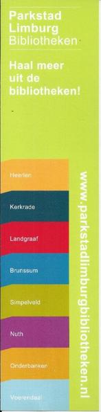 H69 boekenlegger parkstad Limburg bibliotheken, Ophalen of Verzenden, Zo goed als nieuw