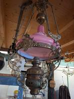 Olielamp hangend met 1890 kleuren/boudoir Roze, Ophalen of Verzenden