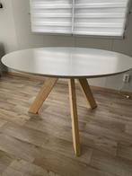 Ronde eettafel, Huis en Inrichting, Tafels | Eettafels, Ophalen, 100 tot 150 cm, Rond, Zo goed als nieuw