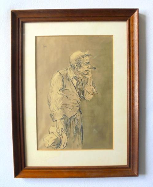 Klaas Fernhout.1927-2007. Prachtige pentekening. Verkocht., Antiek en Kunst, Kunst | Schilderijen | Klassiek, Ophalen of Verzenden