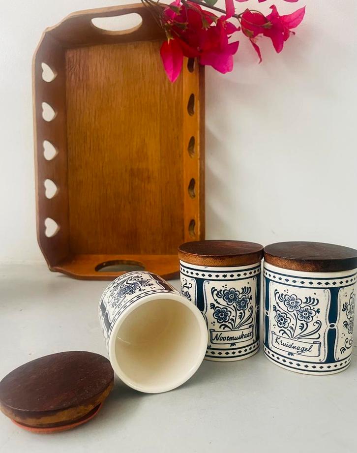 Set van 3 Waechtersbach kruidenpotjes – Delfts blauw, Antiek en Kunst, Antiek | Keramiek en Aardewerk, Ophalen of Verzenden