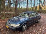 Saab 900 2.3 I Cabrio 1995 Blauw, Auto's, Voorwielaandrijving, Airbags, Beige, 4 cilinders