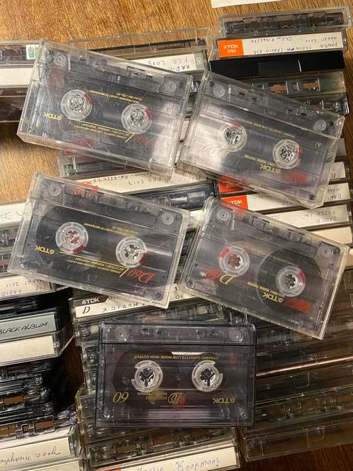 15€! 60 x Zelf opgenomen TDK Cassettebandjes Mix Jaren 80/90, Cd's en Dvd's, Cassettebandjes, Gebruikt, Voorbespeeld, Overige genres