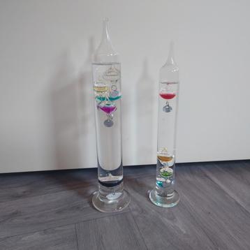 2 Galileo Thermometers - Decoratief & Functioneel beschikbaar voor biedingen