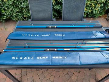 2x Shimano nexave surf 425CX Tophengels!!  beschikbaar voor biedingen
