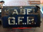 Oud Emaille Bord Kabel G.E.B., Ophalen of Verzenden