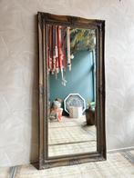 Vintage antieke passpiegel XL sierlijst geslepen glas, 172cm, Antiek en Kunst, Antiek | Spiegels, Ophalen, Rechthoekig