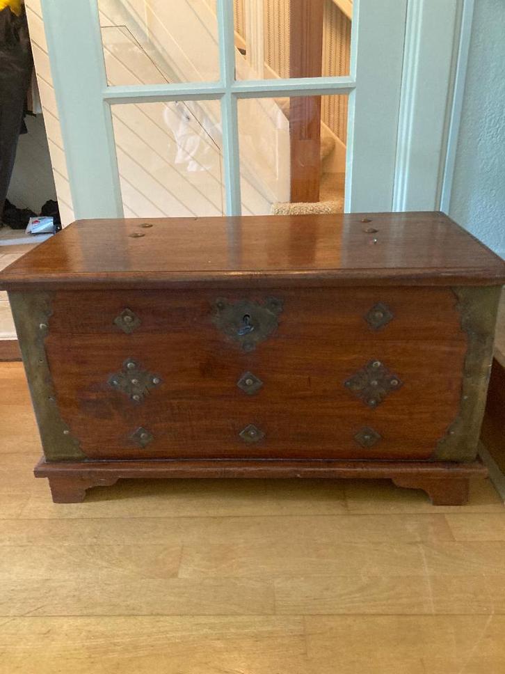 Koloniale scheepskist eiken, Antiek en Kunst, Antiek | Meubels | Kasten, Ophalen