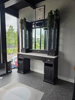 Kast met spiegel barbier meubel, Ophalen, Zo goed als nieuw, 25 tot 50 cm, Minder dan 100 cm