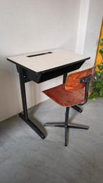Vintage Schooltafel met Stoel - Retro Design, Ophalen, Gebruikt, Bureau