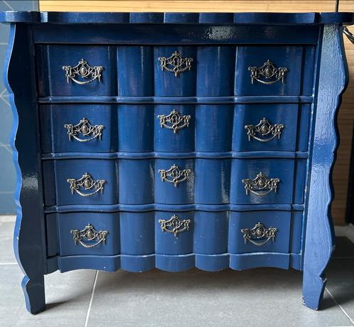 Brocante Blauw Ladekastje, Huis en Inrichting, Kasten | Ladekasten, Gebruikt, Minder dan 100 cm, 50 tot 100 cm, 25 tot 50 cm, Overige houtsoorten