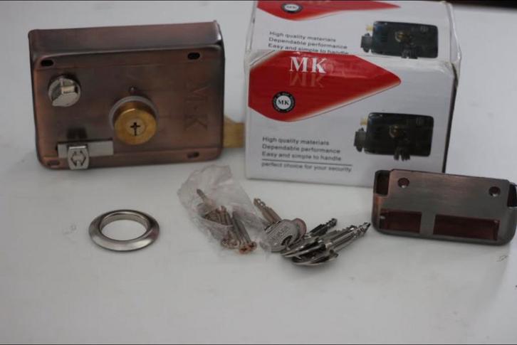 Deurslot, Doe-het-zelf en Verbouw, Hang- en Sluitwerk, Zo goed als nieuw, Slot, Rvs, Ophalen of Verzenden