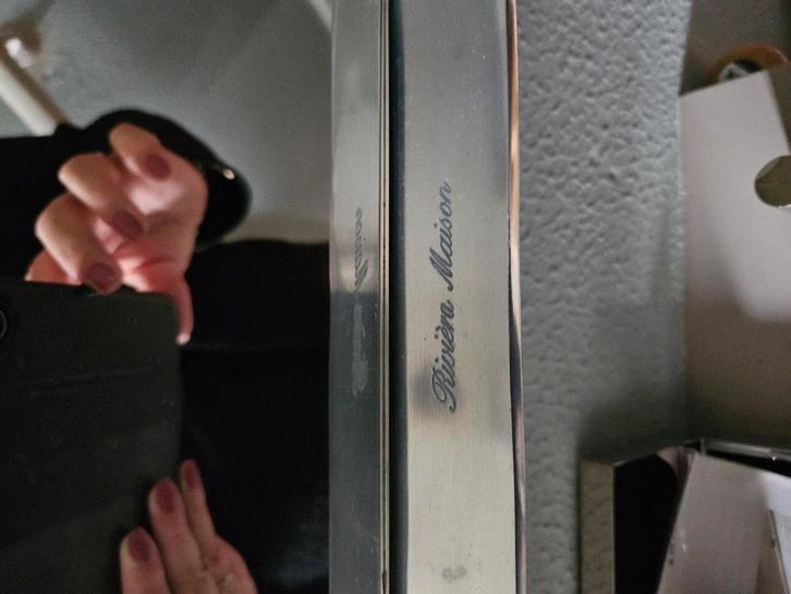 Riviera Maison, RM, spiegel zilver groot, Huis en Inrichting, Woonaccessoires | Spiegels, Gebruikt, Minder dan 100 cm, Rechthoekig