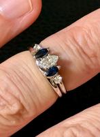 Gouden ring/ natuurlijke diamant&saffier/certificaat/nieuw!, Sieraden, Tassen en Uiterlijk, Ringen, Nieuw, Ophalen of Verzenden