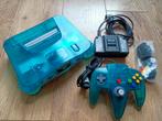 Nintendo 64 N64 clear blue funtastic set, Ophalen of Verzenden, Zo goed als nieuw, Met 1 controller