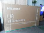 Bijna nieuwe topklasse 75 inch Hisense U8NQ UHD MiniLED TV, QLED, 120 Hz, Zo goed als nieuw, 100 cm of meer