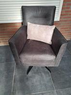Draaifauteuil micro leder antraciet z.g.a.n, Huis en Inrichting, Stoelen, Ophalen, Overige materialen, Overige kleuren, Draaifauteuil