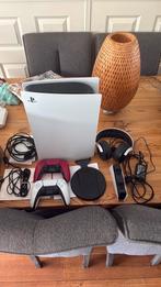 Playstation 5 ps5 + 2 controllers + headset + accessiores, Spelcomputers en Games, Spelcomputers | Sony PlayStation 5, Ophalen of Verzenden