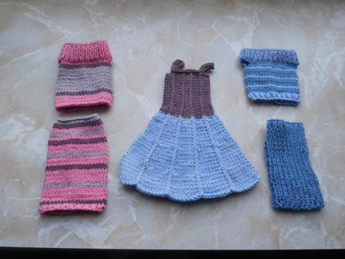 (J)3 stuks handgebreide barbiekleding (setje 5), Kinderen en Baby's, Speelgoed | Poppen, Nieuw, Barbie, Ophalen