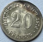 Duitsland twintig pfennig 1876E topkwaliteit!, Ophalen of Verzenden, Duitsland, Losse munt, Zilver