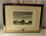 Mooie Gravure 'Valavond' - Dirk Baksteen - 44x34, Antiek en Kunst, Ophalen of Verzenden