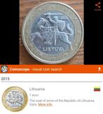 1 euromunt Litouwen 2015, Ophalen of Verzenden, Overige landen, 1 euro, Losse munt