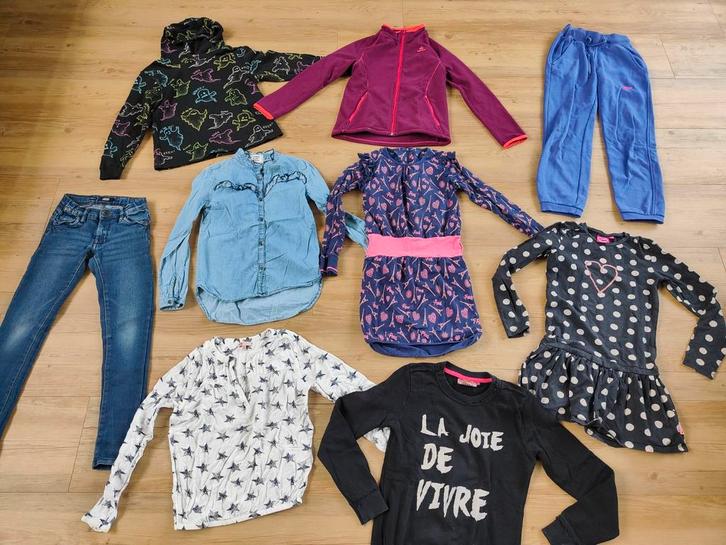 9 delig merken kledingpakket meisje maat 134 140 fleece we, Kinderen en Baby's, Kinderkleding | Maat 134, Gebruikt, Meisje, Trui of Vest