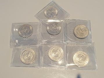 7x 5 mark van Hindenburg, elk 13.88 gr .900 zilver (1) beschikbaar voor biedingen