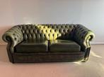Groene leren Chesterfield Bank, Huis en Inrichting, Banken | Sofa's en Chaises Longues, Minder dan 75 cm, 150 tot 200 cm, Leer