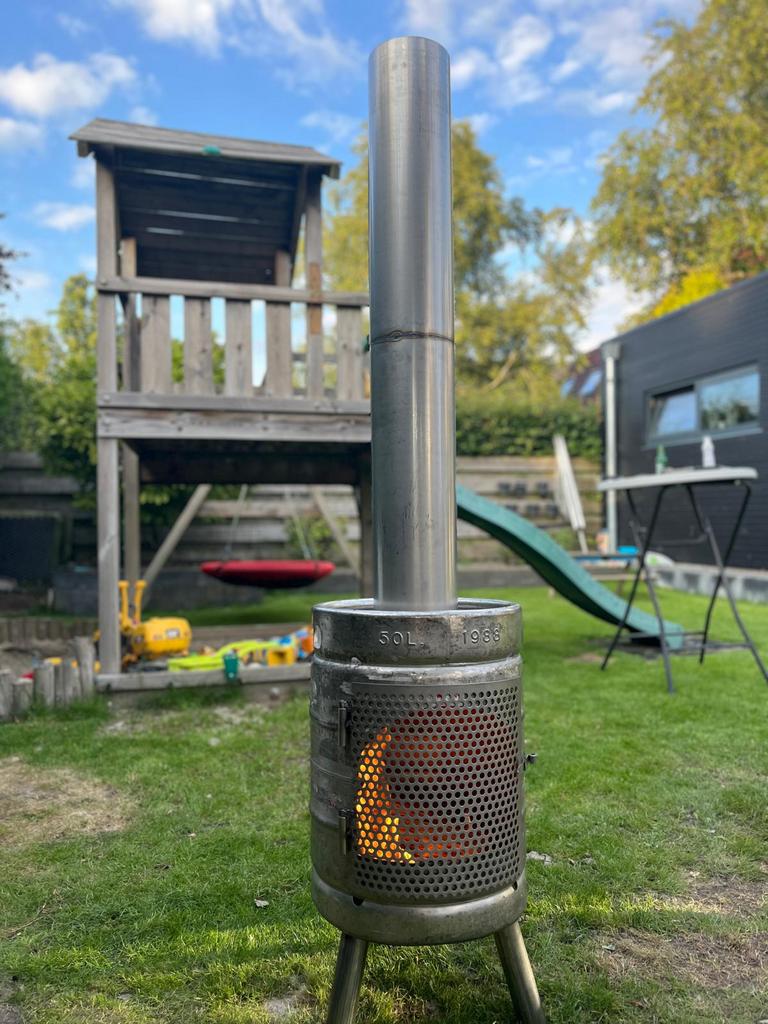 Bierfustkachel houtkachel, Tuin en Terras, Ophalen of Verzenden, Nieuw