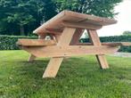 Stijlvolle Douglas Picknicktafels in Boomstamvorm, Ophalen of Verzenden, Nieuw, Rechthoekig, Hout