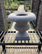 Oude Belgisch hardstenen tuinvaas, kelk , xc, Ophalen