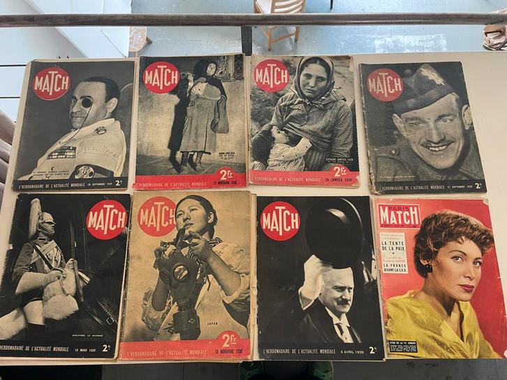 Vintage Franse Magazine’s, Le Match en L’iilustration, Boeken, Tijdschriften en Kranten, Gelezen, Overige typen, Ophalen of Verzenden