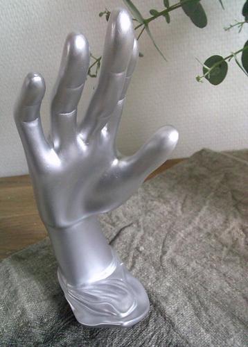 Zilverkleurige stenen hand voor ringen  armband decoratie  beschikbaar voor biedingen