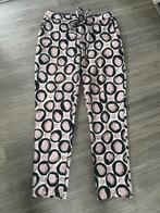 Rose/zwart/ecru broek met elastieken koord steekzakken mt L, Overige kleuren, Maat 42/44 (L), Pescara, Ophalen of Verzenden