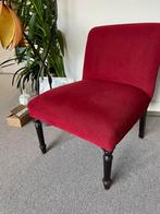 2 eenvoudige rode stoelen, Huis en Inrichting, Stoelen, Ophalen, Gebruikt, Twee, Stof