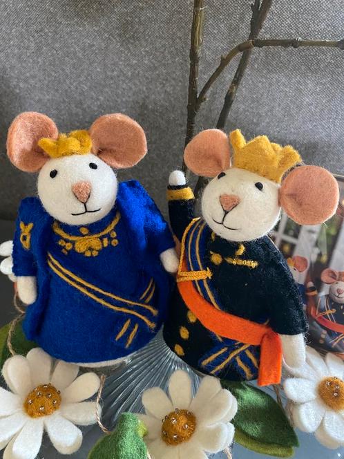 Koningspaar - Muizen 100% Wolvilt!, Huis en Inrichting, Woonaccessoires | Overige, Nieuw, Ophalen of Verzenden